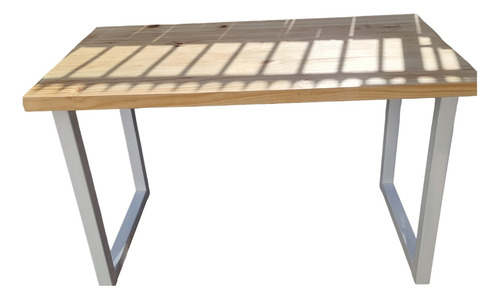 Mesa Comedor De Madera De Pino Y Metal 160 X 70 X 75