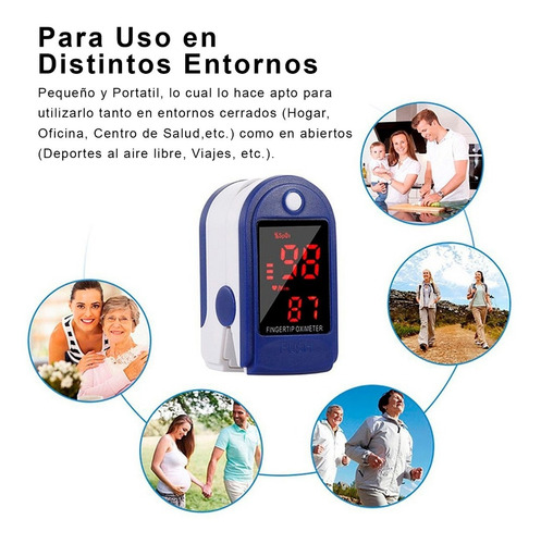 Imagen 4 de 4 de Oximetro Pulso Dedo Pulsometro Médico Digital Profesional
