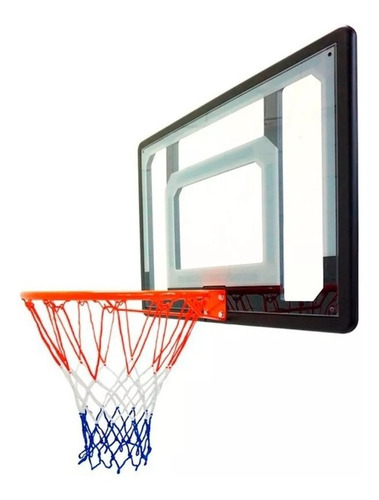 Imagen 1 de 5 de Tablero Basket Policarbonato + Aro Metal + Red + Bulones