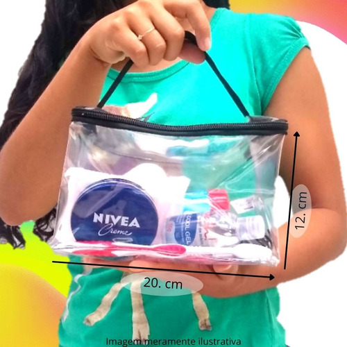 Imagem 4 de 4 de Necessaire De Viagem Transparente Shampoo Envio 24hs