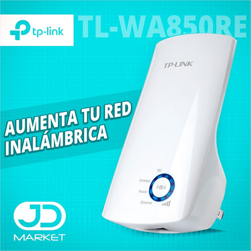 Imagen 2 de 6 de Extensor Rango Wifi Repetidor N 300mbps, Tp-link Tl-wa850re