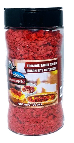 Trocitos De Soya Sabor Tocino, Presentación Bote De 100 Gm