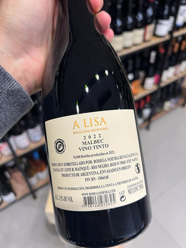 Vino A Lisa Malbec - Bodega Noemia - Organico - Rio Negro