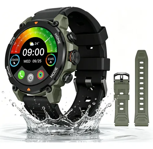 Smartwatch Aurafit G6 Verde Militar Whatsapp Com 5atm E Gps