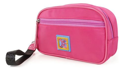 Cosmetiquera Cloe Rosa Para Mujer Ecofriendly Color Rosa Chicle Diseño De La Tela Lisa