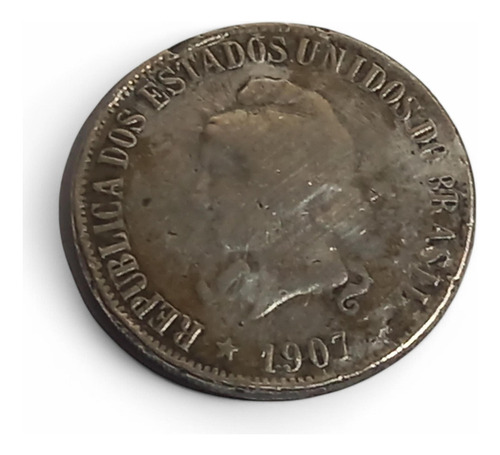Moeda De Prata 2000 Réis 1907 República 25110 Rrdeco (Usado)