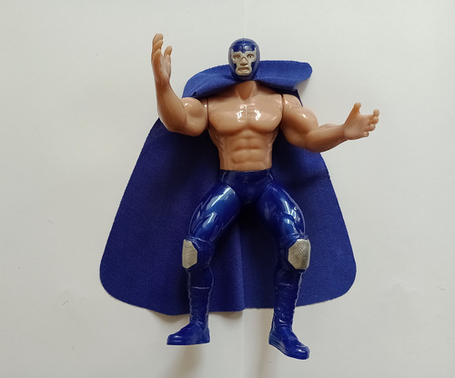 Blue Demon Luchador Figura Hecha En México Lucha Libre (Usado)