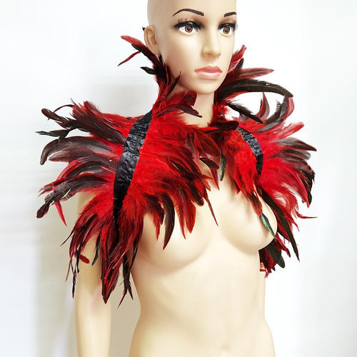 Cuello De Plumas. Accesorio, Vestuario, Disfraces, Fiestas.