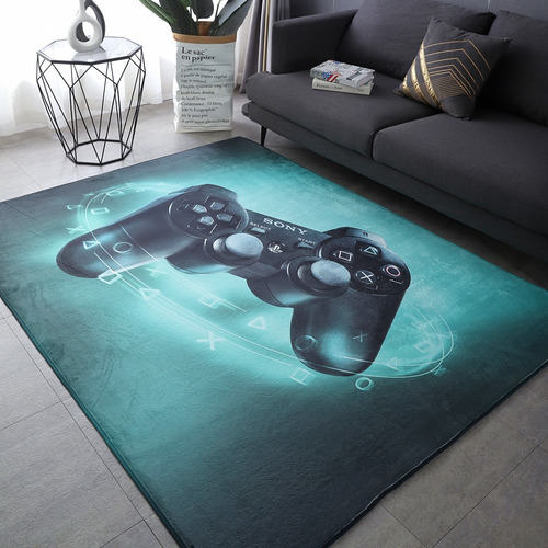 Alfombra 3d Anime Gamer Controller Área De Juego Para Niños