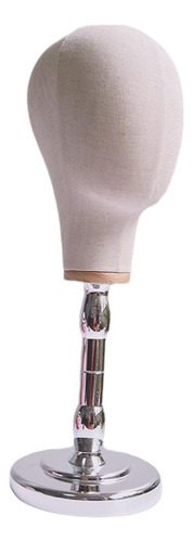 Soporte Para Cabeza De Peluca, Modelo De Base Beige W Argent