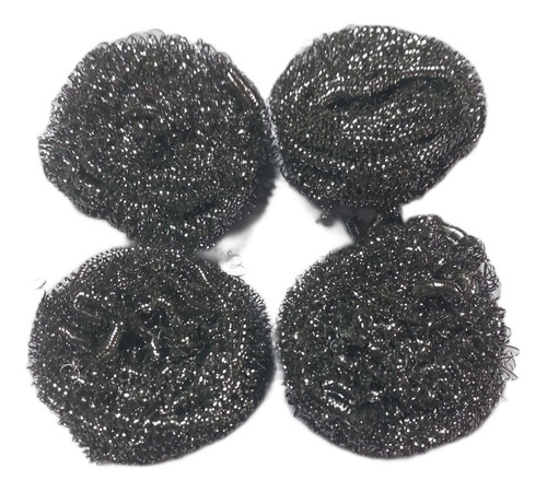 Imagen 2 de 4 de Set 4 Virutillas Esponja Metálica Virutilla Para Cocina
