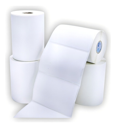 10 Rolos Etiquetas Couche Adesiva 100x50 Mm 10x5 Cor Branco Opcao Etiquetas