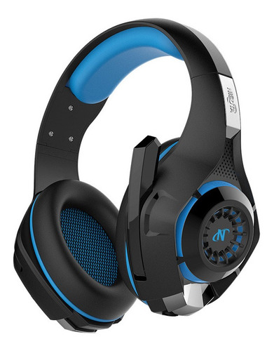 Imagen 1 de 1 de Auriculares gamer Nisuta NSAUG300 negro y azul