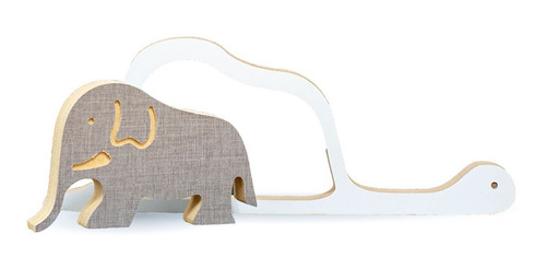 Imagen 2 de 5 de Figuras Decorativas En Madera Zorro, Gato, Boa Y Elefante