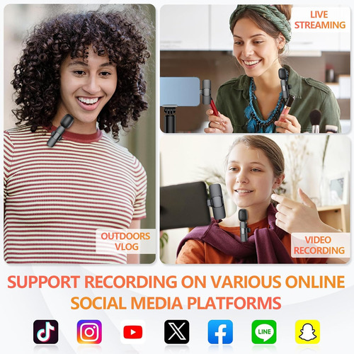 Wireless Microphone For iPhone, Android Phone, Laptop, Cd...