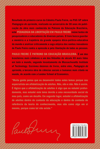 Pedagogia da libertação em Paulo Freire, de Freire, Ana Maria Araujo. Editorial Editora Paz e Terra Ltda., capa mole em português, 2021