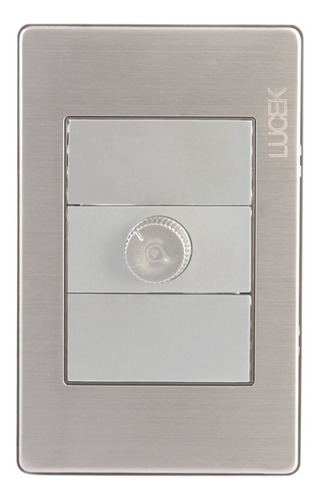 Placa Acero Inoxidable Dimmer Atenuador De Luz Lucek Premium