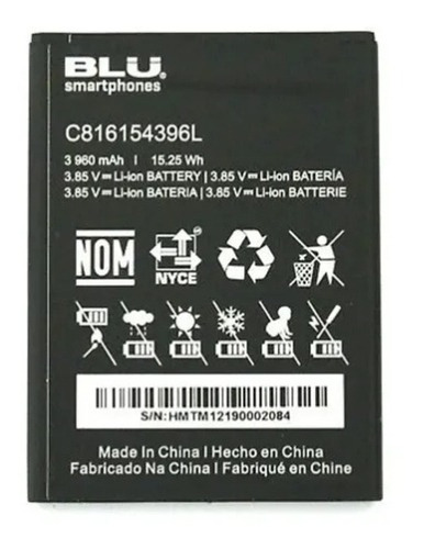 Bateria Pila Blu C816154396l V70 V0530ww G60 G0271ww