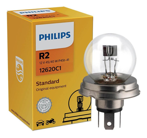 Lâmpada Philips Standart 40w 12v P45t-41 R2 Farol