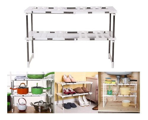 Estante Ajustabl Organizador Multiuso Cocina Baño Dormitorio