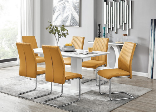 Imagen 10 de 10 de Mesa De Comedor Moderno Lacado En Poliuretano Ref: Vieness