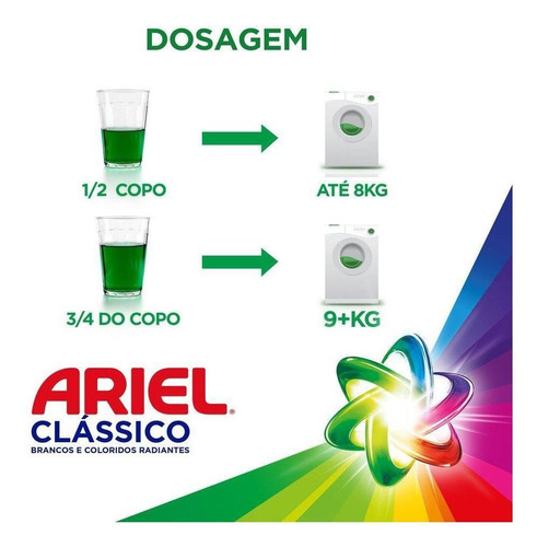 Kit 3 Refis Sabão Líquido Ariel Cores Radiantes 1,5l
