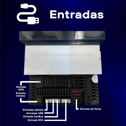 Kit Multimidia Android 1 Din Toyota Etios 13 15 17 18 19 20