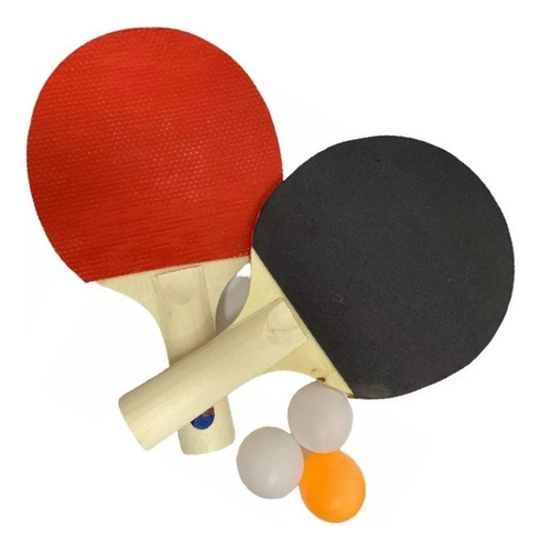 Pack Juego Ping Pong De 2 Raquetas + 3 Pelotas Juego Paletas