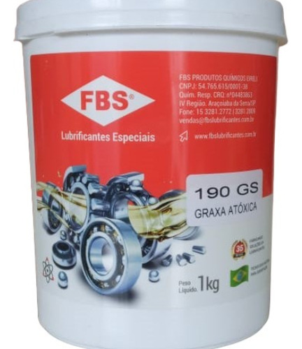 Graxa FBS 190GS ATÓXICA alimentícia 1kg