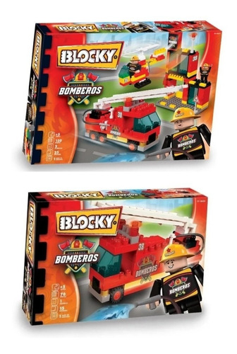 Combo Ladrillos Blocky Bombero 150pz/70p 01-0650/51 Srj