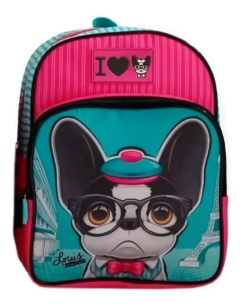 Mochila I Love Trendy Dogs Espalda Color Louis