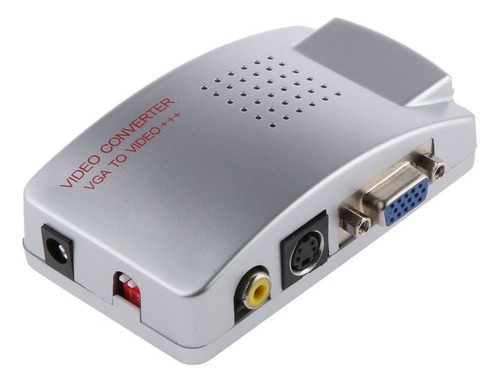 H Vga A Tv Av Compuesto Convertidor S-video Caja Para