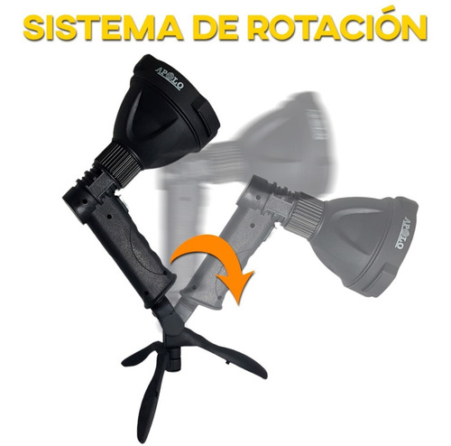 Imagen 2 de 10 de Reflector Linterna Busca Huellas Tripode 1500 Lumens Apolo