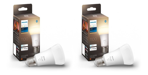 Imagen 1 de 10 de 2- Pack Philips Hue White E27 Blanco Cálido Zigbee Con Envío