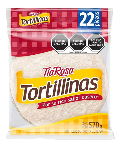 3 Pack Tia Rosa Tortillas De Harina Trigo Tortillinas México