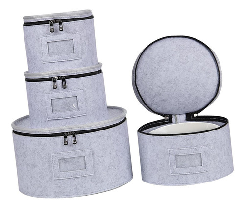 Juego De 4 Cajas De Almacenamiento De Porcelana Para Platos,
