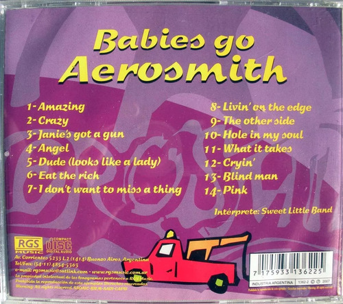 Imagen 2 de 4 de Babies Go Aerosmith - Cd