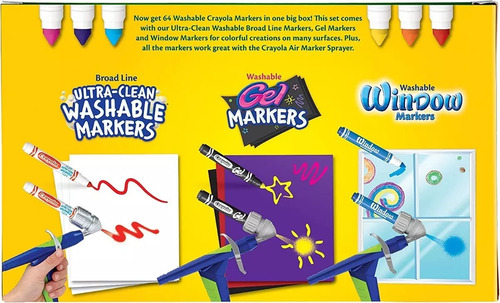 Crayola Marcadores Lavables 64 Uni Pip-squeaks Skinnies