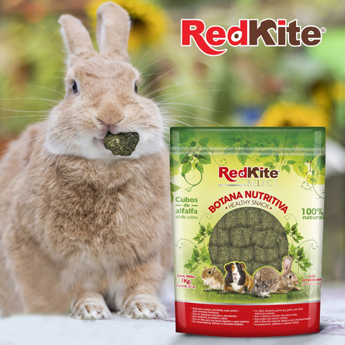 Redkite Premio Cuyo, Chinchilla Conejo Cubos De Alfalfa 1 Kg