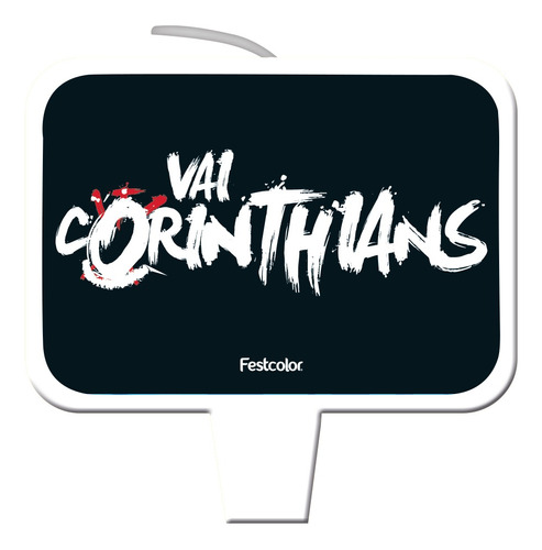 Vela Vai Corinthians! Para Bolo - Aniversário E Festa