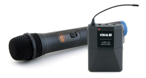 Microfone Sem Fio 1 Mão Vokal Vwb30 Gravação Externas Camera