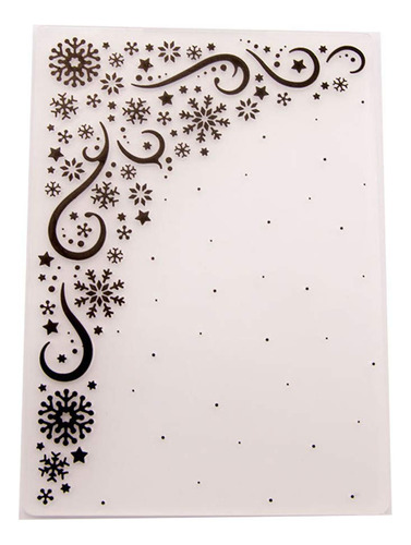 Carpeta Plastico Diseño Copo Nieve Para Hacer Tarjeta Albume