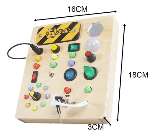 Interruptor De Luces, Juguete De Tablero Ocupado Con Botón,