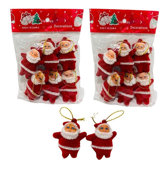Kit 12 Enfeite Arvore Natal Pendurar Papai Noel- Vermelho | MercadoLivre Kit 12 Enfeite Arvore Natal Pendurar Papai Noel- Vermelho | MercadoLivre