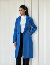 Comprar Tapado Mujer Elena Saco Botones + Forro Sobretodo Largo