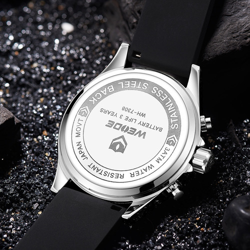 Relógio Masculino Weide Luminoso Analógico Original Nf