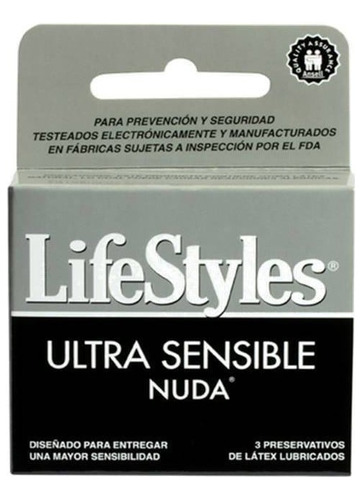 Lifestyles Ultra Sensible Nuda Preservativos 3 Unidades