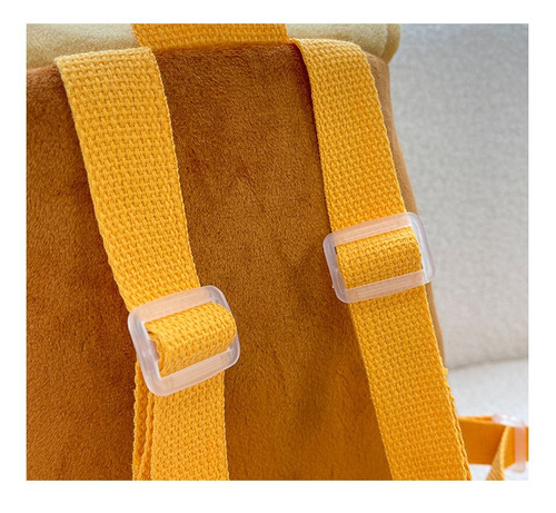 Mochila Para Mujer Con Diseño De Hamburguesa De Dibujos Anim Color Amarillo Diseño De La Tela Liso