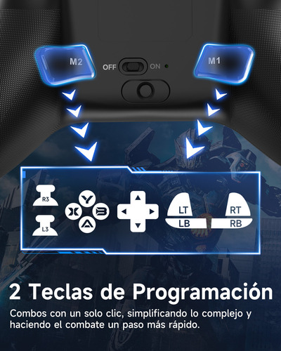 Easysmx X15 Inalambrico Control Bluetooth Para Pc Android Ios Nintendo Switch Hall Joysticks Y Triggers De Efecto Gamepad Con 1000mah Bateria Gamer Iluminación Rgb Genial