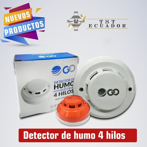 Detector De Humo 4 Hilos Con Placa De Montaje Gyg